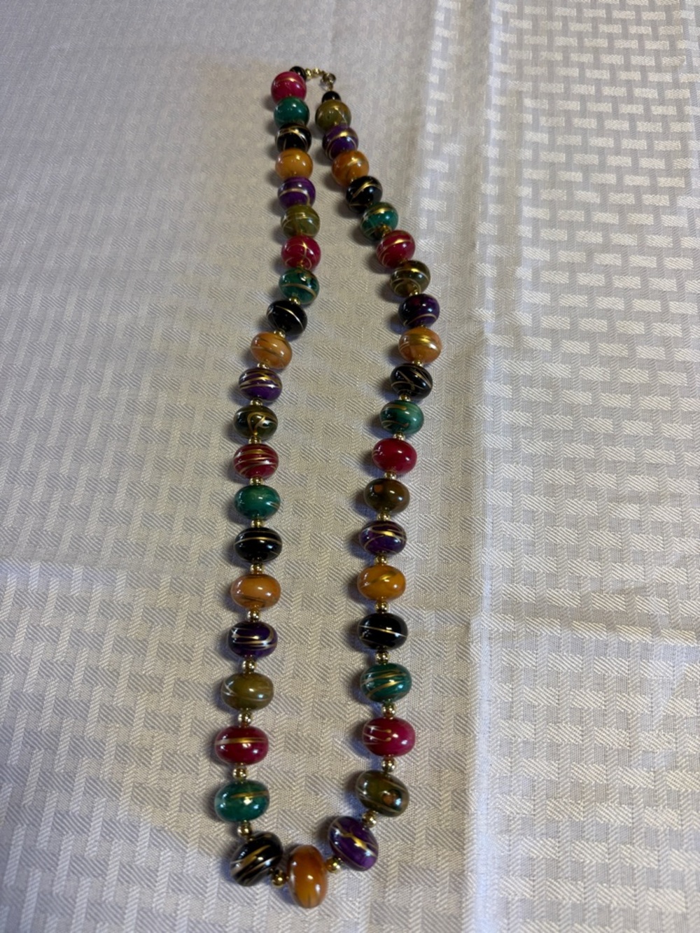 Vintage 1980's NECKLACE Colorful and boho.